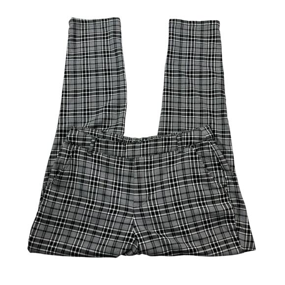 Hot Topic Womens Size Large L Black and White Plaid High Rise Pants 30"W x 28"I - Picture 3 of 16